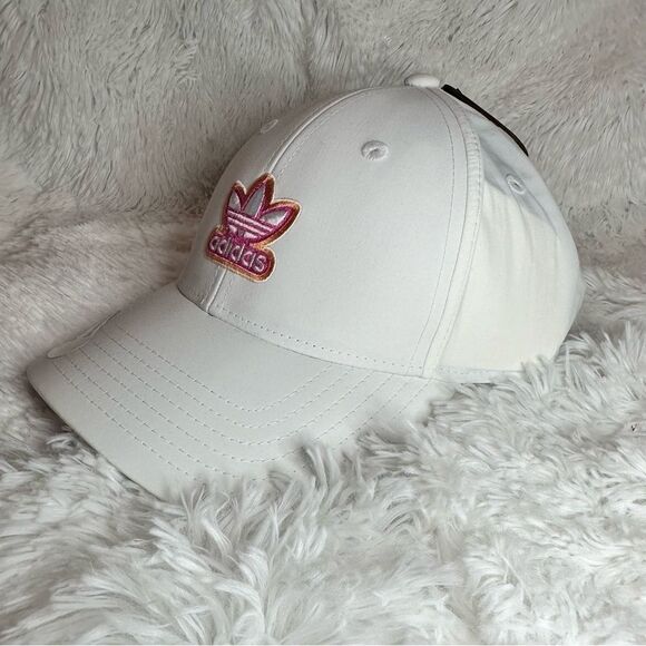 Adidas Baseball Hat Cap - White and Pink, Women’s Fit - Picture 2 of 6